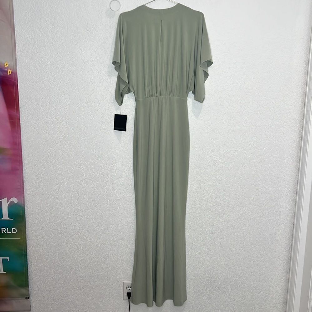 NWT Norma Kamali Obie Gown in Dried Sage XS Revolve - Picture 6 of 15
